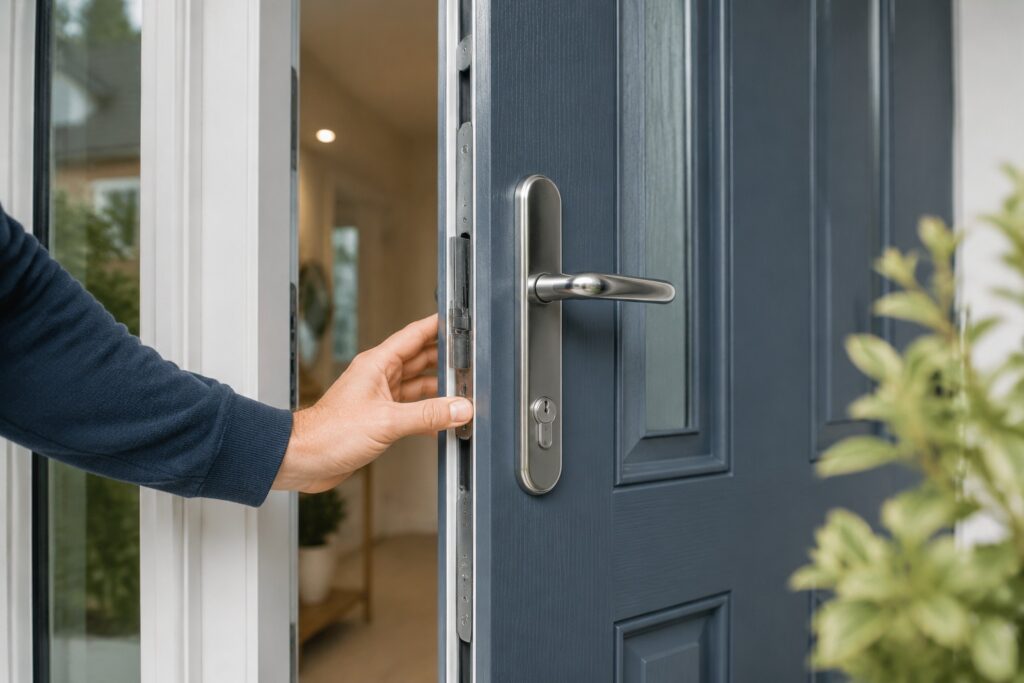 front door closing check